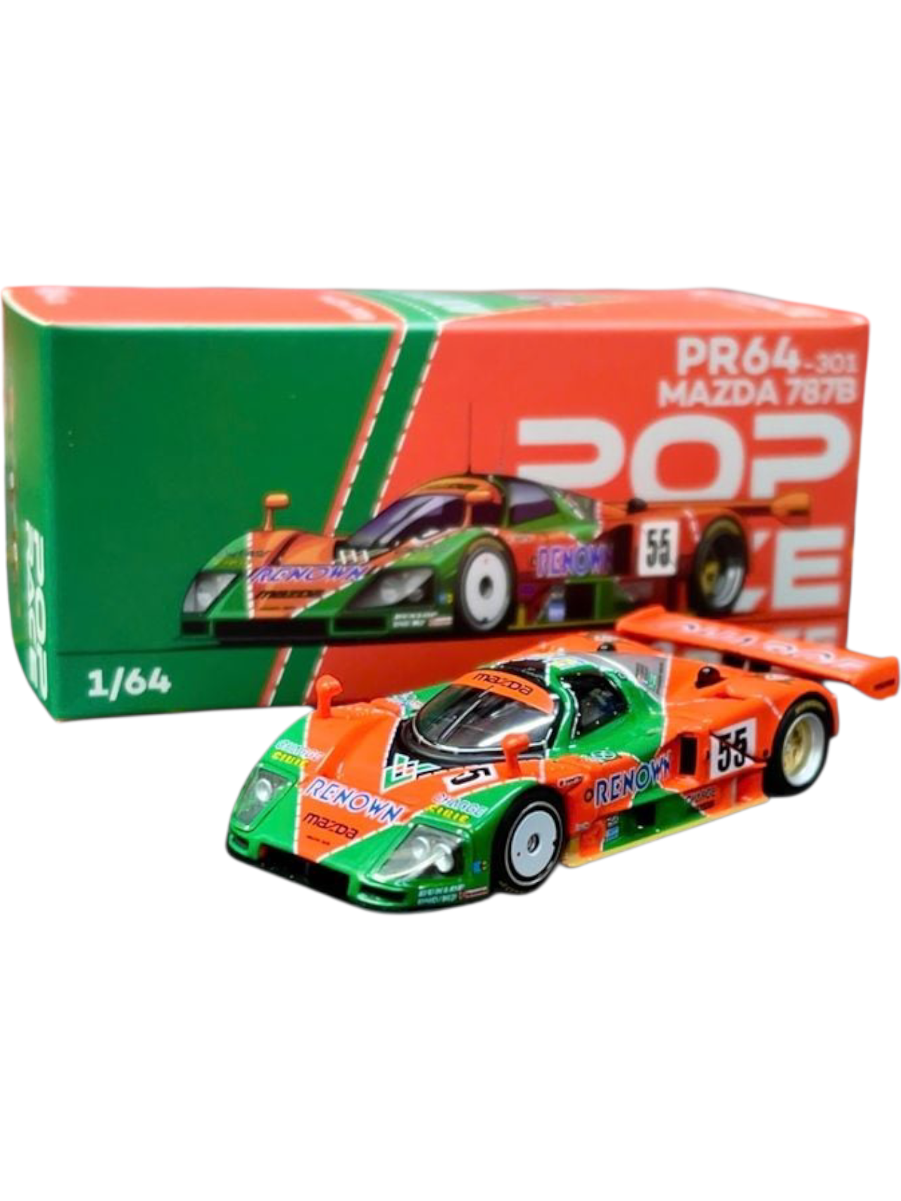 Pop Race : Mazda 787B 1991 Le Mans 24h Winner 1:64 Scale Diecast Model