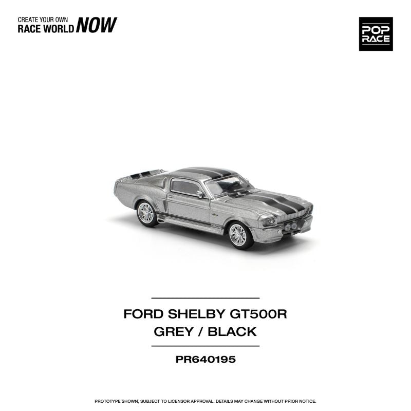 Pop Race PR64-312: Shelby Mustang GT500 1:64 Scale Diecast Model (Silver)