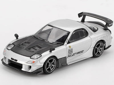 MINI GT: Mazda RX-7 RE-Amemiya Silver Metallic 1:64 Scale Diecast Model