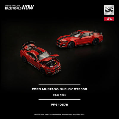 *PRE-ORDER* Ford Mustang Shelby GT350R Race, 1:64 Scale (Red)