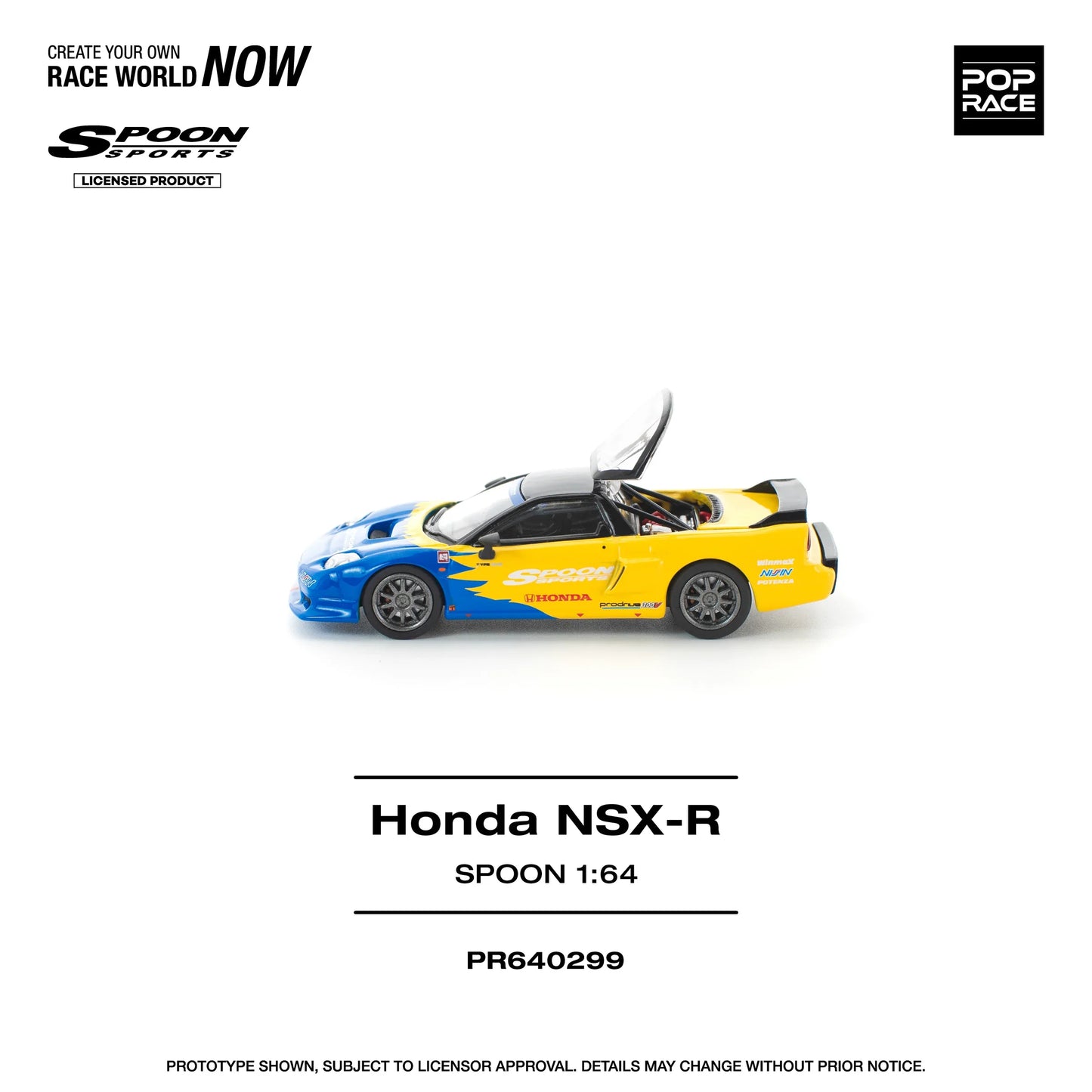 POPRACE Honda NSX-R Spoon 1:64 Scale Diecast Model (Pre-Order)