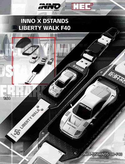 *HEC 2026* Liberty Walk F40 D/STANS (White) Chance of Chase Car, 1:64 Scale - INNO64