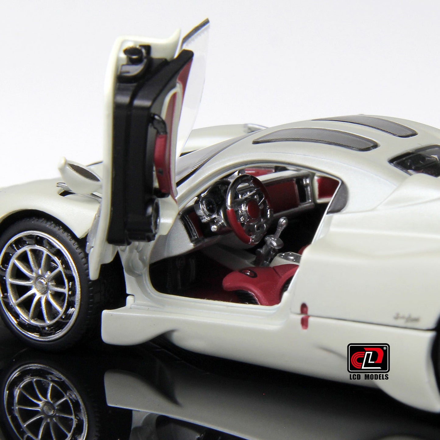 Pagani Utopia White LCD Models | 1:43 Scale Diecast | Hypercar Collectible