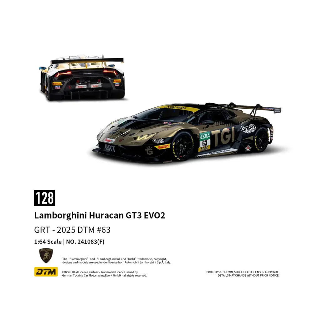 PRE-ORDER Trends Hobby Lamborghini Huracan GT3 EVO2 DTM 2025 #63 1:64 Scale Diecast Model