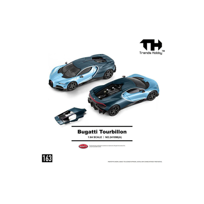 Bugatti Tourbillon Atlantic Blue, 1:64 Scale - Trends Hobby