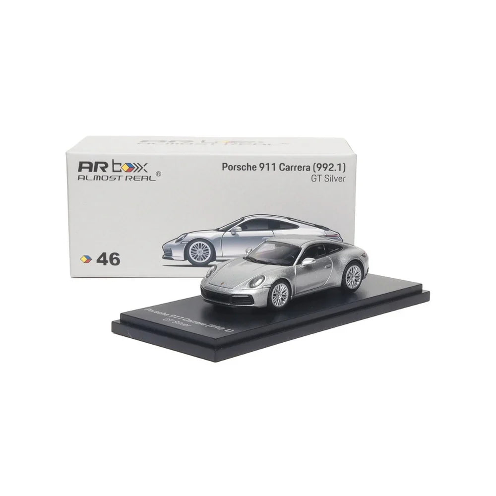PRE-ORDER ALMOST REAL Porsche 911 Carrera 992.1 GT Silver 1:64 Scale Diecast Model
