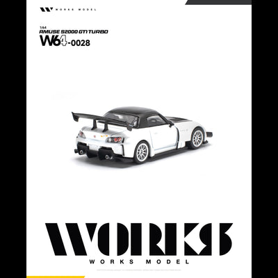 *PRE-ORDER* AMUSE S2000 GT1 TURBO, 1:64 Scale (WHITE) - Works Model