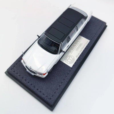 *HEC 2026* Mercedes S-Class W126 44" Limosine Trasco 1000SEL, 1:64 Scale (White) - The Art of Model