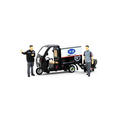 SF Express Tricycle (Covered) Set (Vehicle + Figure), 1:43 Scale - Tiny