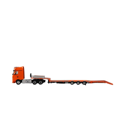 Mercedes-Benz - Flatbed Transport Trailer, 1:64 Scale (Orange) - Time Micro