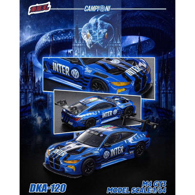 *PRE-ORDER* BMW M4 G82 GT3 DKA-120 F.C. Internazionale Milano 21th Winner Anniversary Livery, 1:64 Scale - Demon King Auto
