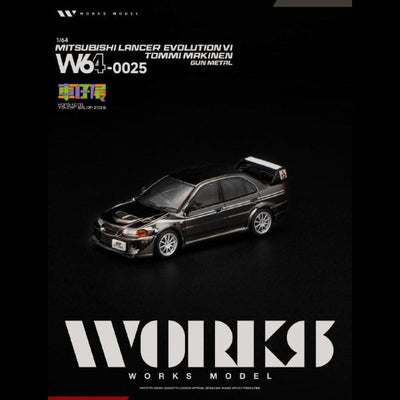*HKTCS 2026* Mitsubishi Lancer Evolution VI Tommi Mäkinen Edition (Gun metal), 1:64 Scale - Works Model