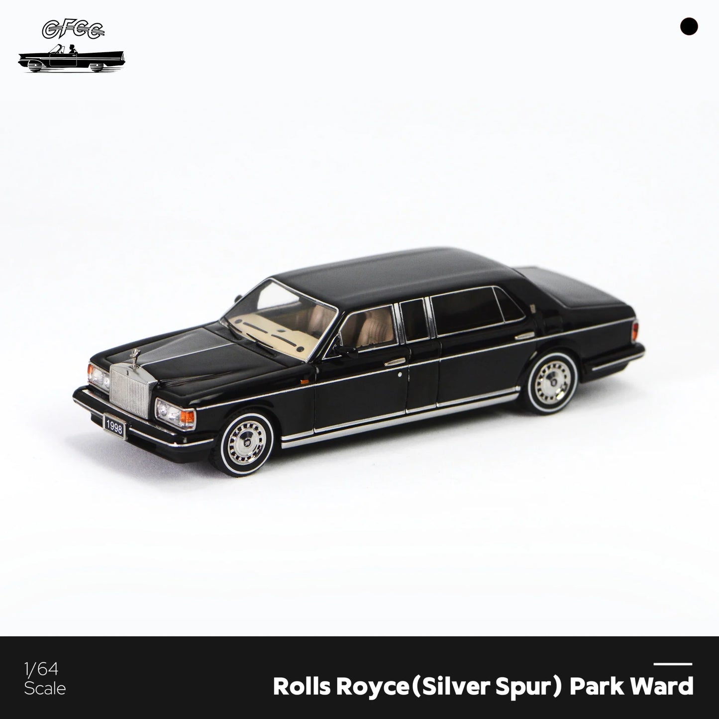 HEC 2026 GFCC Rolls-Royce Silver Spur Park Ward 1998 Black 1:64 Scale Diecast Model