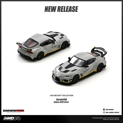 *PRE-ORDER* Toyota Supra A90 "Darwin Pro", 1:64 Scale (Matte Grey) - INNO64
