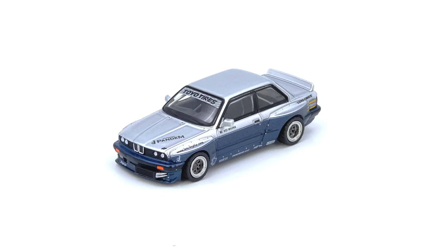 PRE-ORDER | Pandem E30 M3 1:64 Scale (Silver/Blue) by INNO64