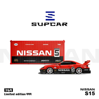 Supcar-S15 Red and Black Container Set, 1:64 Scale - SUPCAR