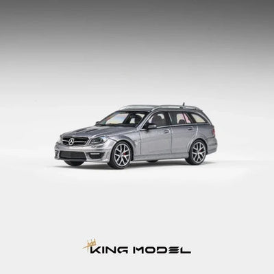 *PRE-ORDER* Mercedes Benz AMG C63 Wagon (Gun grey) Limited to 500pcs, 1:64 Scale - King Model