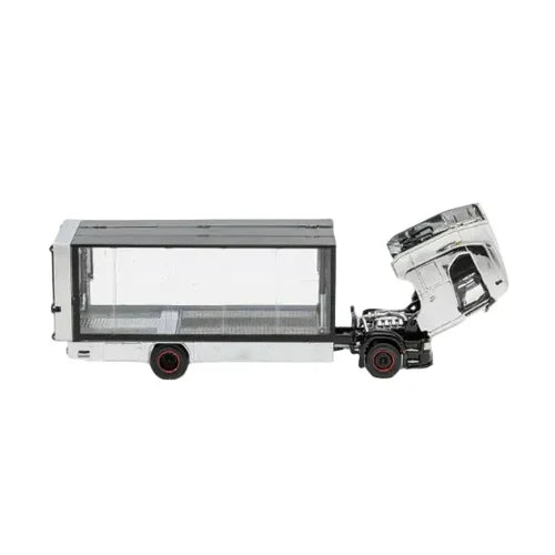 GCD Scania 730 S No.138 Enclosed Double Deck Tow Truck Silver 1:64 Scale Diecast Model