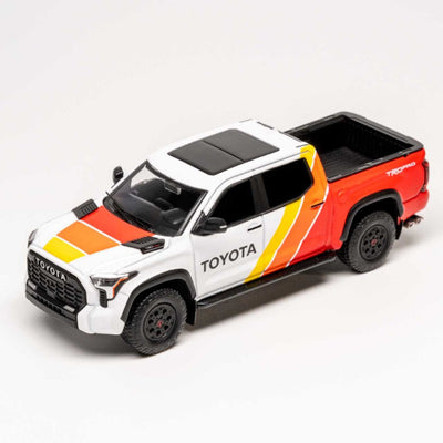 *PRE-ORDER* Toyota Tundra TRD PRO (TRD Heritage Livery), 1:64 Scale (White)