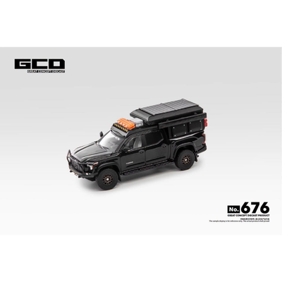 *PRE-ORDER* Toyota Tundra TRD PRO Camper with Accessories, 1:64 Scale (Black)