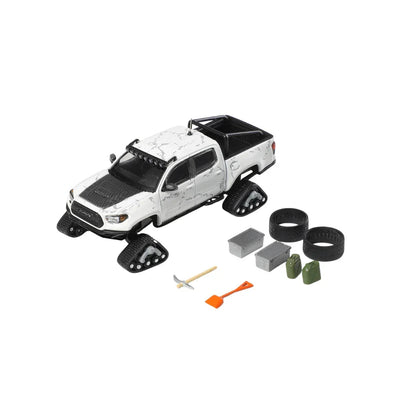 Toyota Tacoma Snow Edition White Stone Texture LHD with 8 Accessories 2022, 1:64 Scale - GCD