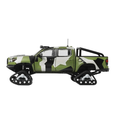 Toyota Tacoma No.510 Pre-Runner Snow Mobile with Tank Track, 1:64 Scale (Camouflage) - GCD