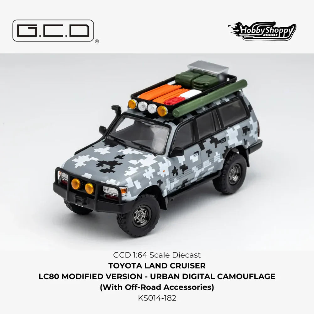 GCD Toyota Land Cruiser LC80 Modified Version Grey 1:64 Scale Diecast Model