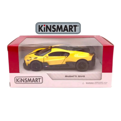 Bugatti Divo, 1:36 Scale (Yellow) - Kinsmart