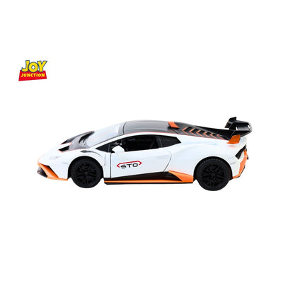 Lamborghini Hurracan STO - Light, Sound with Openable Doors, 1:24 Scale (White)