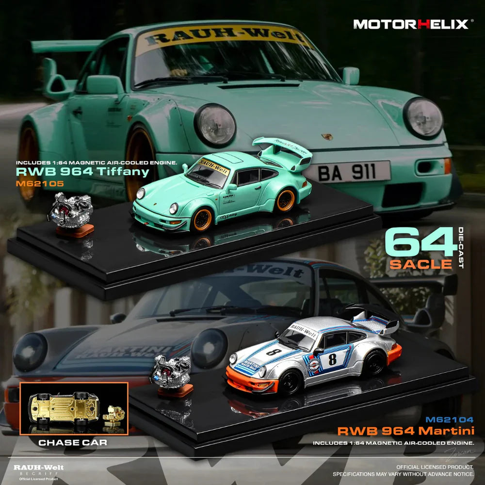 PRE-ORDER MOTOR HELIX RWB 964 Tiffany 1:64 Scale Diecast Model