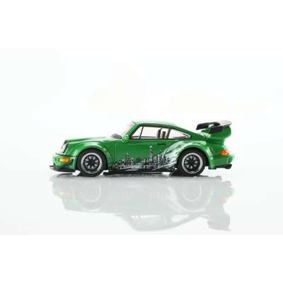 *HKTCS 2026* Porsche RWB 964 Signal Green (Limited Edition 1999pcs), 1:64 Scale - Motor Helix