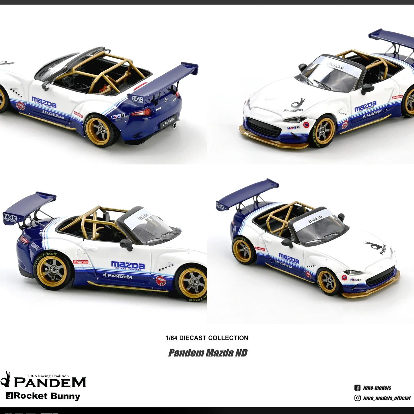 INNO64 Mazda MX-5 ND Miata Pandem Rocket Bunny V1.0 1:64 Scale Diecast Model (Pre-Order)