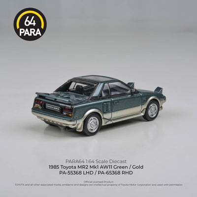 Toyota MR2 MK1 LHD 1985, 1:64 Scale (Green)