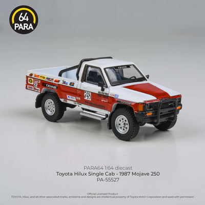 Toyota Hilux Single Cab Mojave 250 1987, 1:64 Scale (Multicolor)