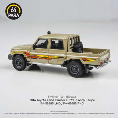 Toyota Land Cruiser 79 LHD 2014, 1:64 Scale (Beige)