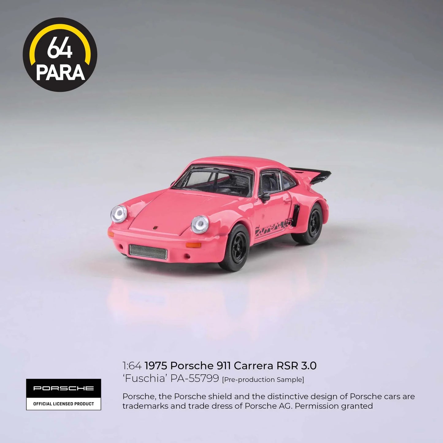 PARA64 Porsche 911 Carrera 3.0 RSR Pink 1:64 Scale Diecast Model (Pre-Order)