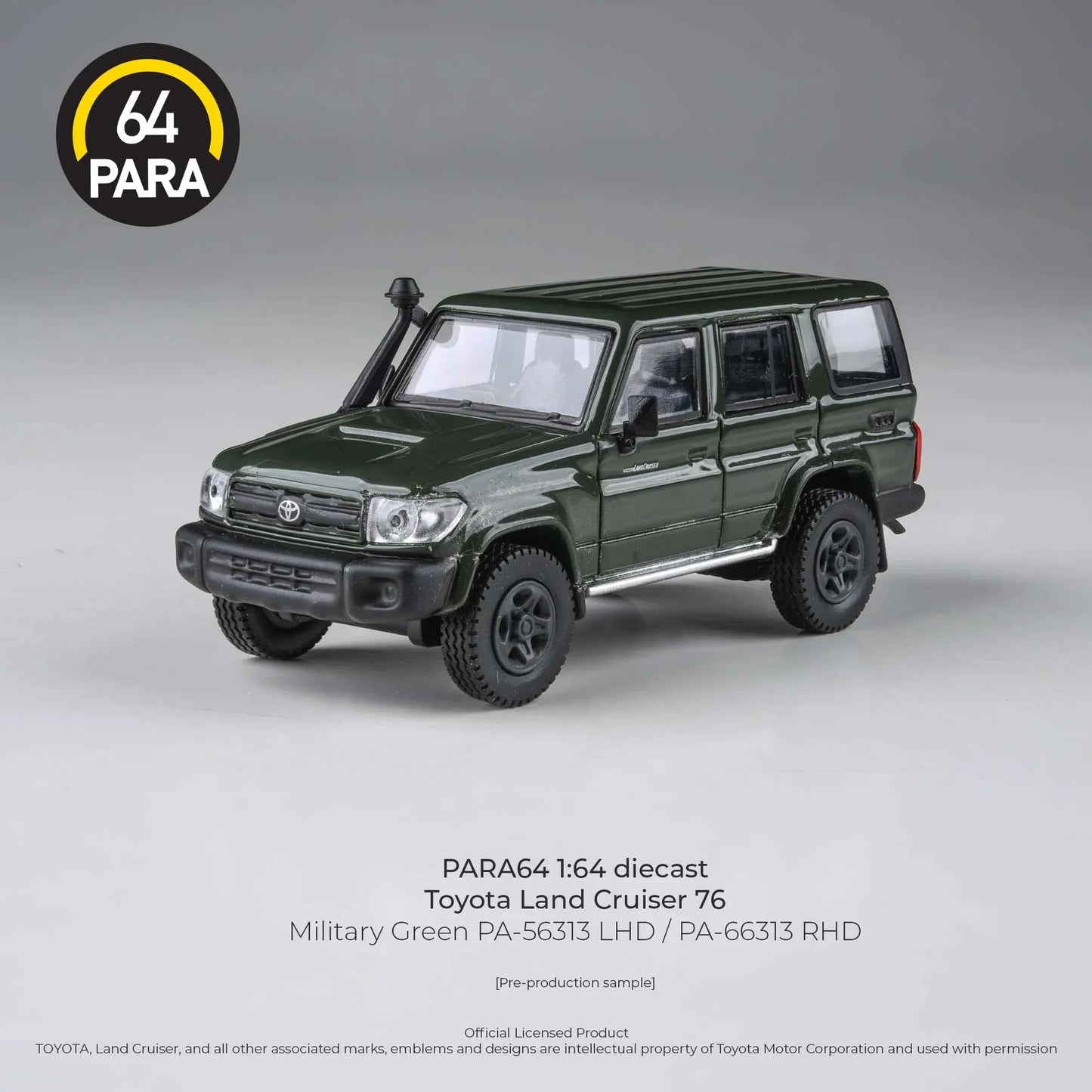 PARA64 Toyota Land Cruiser 76 2014 Military Green 1:64 Scale Diecast Model (Pre-Order)
