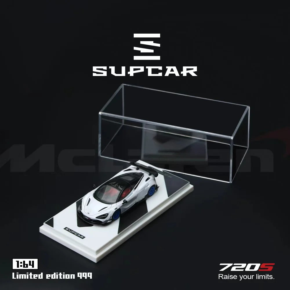 Premium scale diecast model car – SupCar McLaren 720S alloy car model, 1:64 Scale (White) Collectible