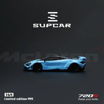 Premium scale diecast model car – SupCar McLaren 720S alloy car model, 1:64 Scale (Blue) Collectible