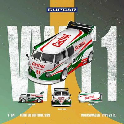 Volkswagen T1-Castrol No. 61(Limited Edition: 999), 1:64 Scale