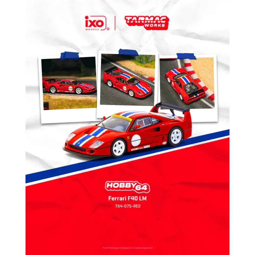 Ferrari F40 LM, 1:64 Scale (Red)
