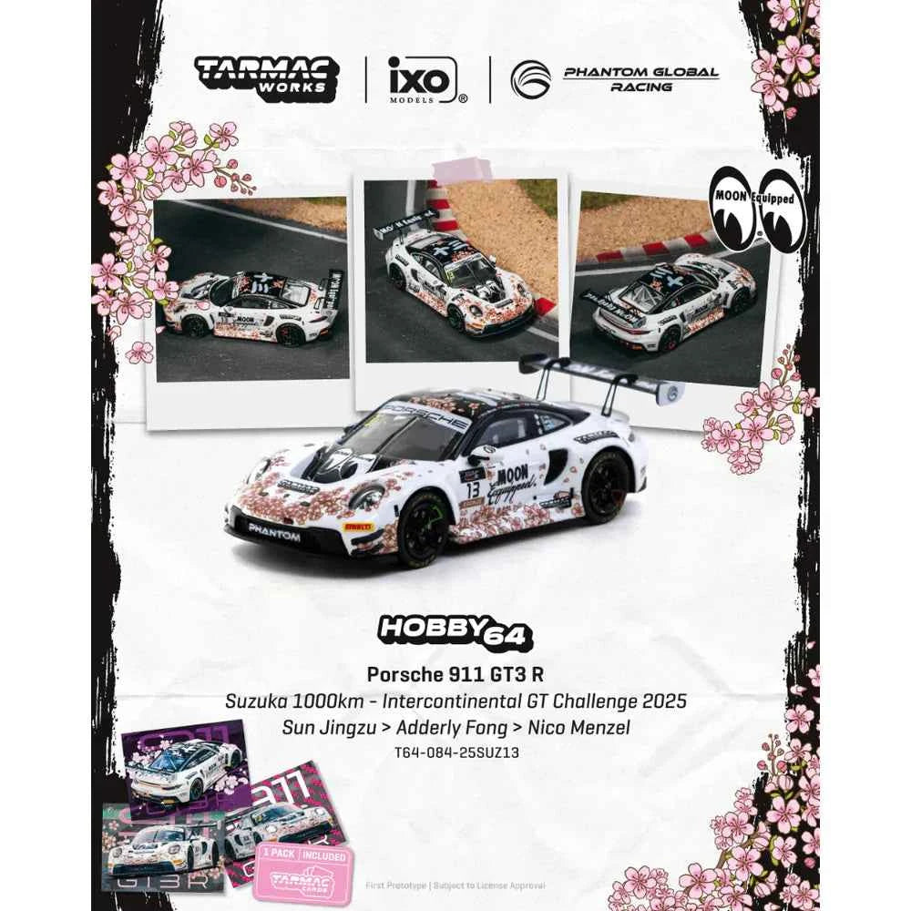*PRE-ORDER* Porsche 911 GT3 R Suzuka 1000km Intercontinental GT Challenge Phantom Global Racing Sun Jingzu / Adderly Fong / Nico Menzel 2025, 1:64 Scale