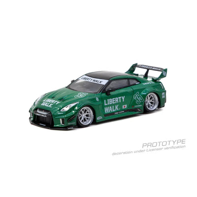 *PRE-ORDER* LB-Silhouette WORKS GT NISSAN 35GT-RR, 1:64 Scale (Emerald Green)