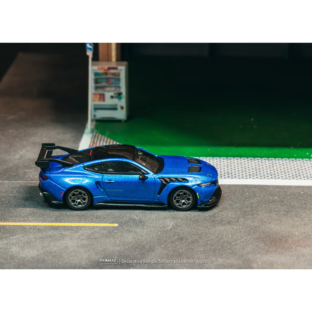 PRE-ORDER Tarmac Works Ford Mustang GTD Chance of Chase Car, 1:64 Scale (Blue)