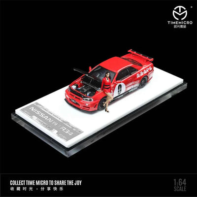 Nissan GTR34-0 Red Livery - Figure Edition, 1:64 Scale