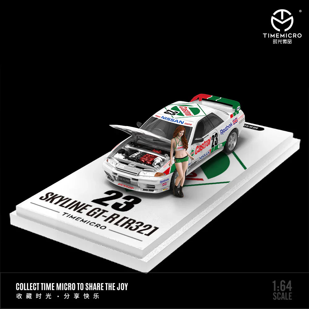 PRE-ORDER | TM Nissan GT-R R32 Castrol No.23 Figure Edition 1:64 Scale by Time Micro