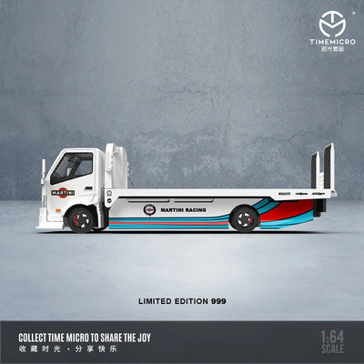 Premium scale diecast model car – H300 Flatbed Transport Trailer - Martini Livery, 1:64 Scale Collectible