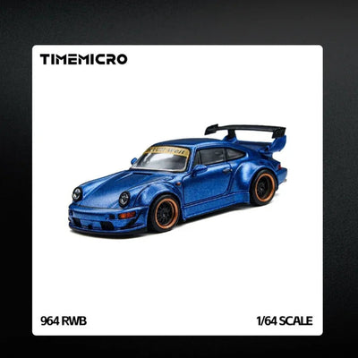 *TMCS 2026* Porsche 964 RWB (Limited Edition 214 of 999), 1:64 Scale (Blue) - Time Micro