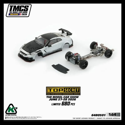 *TMCS 2026* Top Secret 35GT-R White Pearl Matte with Carbon Bonnet, 1:64 Scale