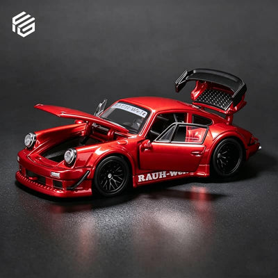 *PRE-ORDER* RWB 930 GT Wing Version, Transparent, 1:64 Scale (Red)